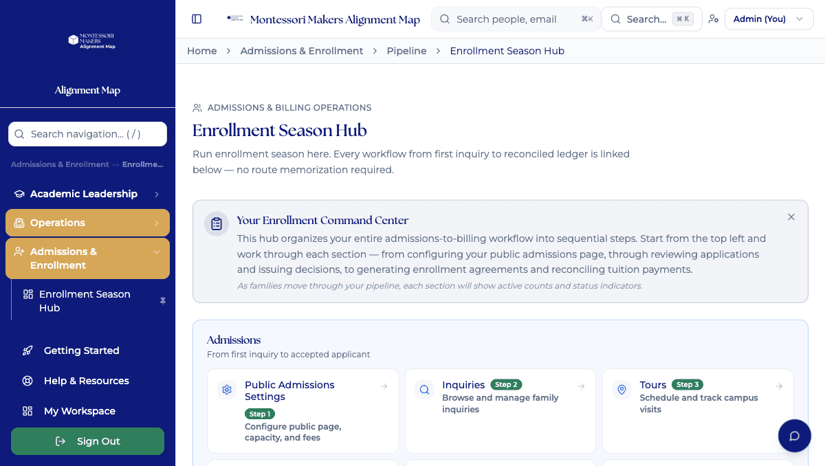 Enrollment Season Hub